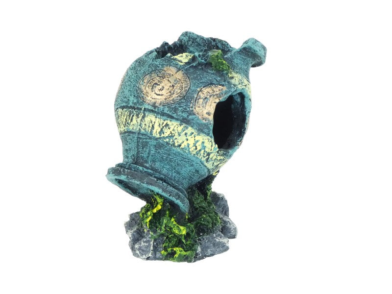 ROMAN BLUE VASE SMASHED 10CM