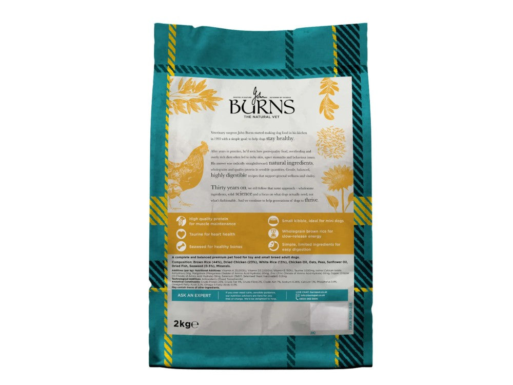 Burns Toy and Small Breed Chicken and Rice 2kg