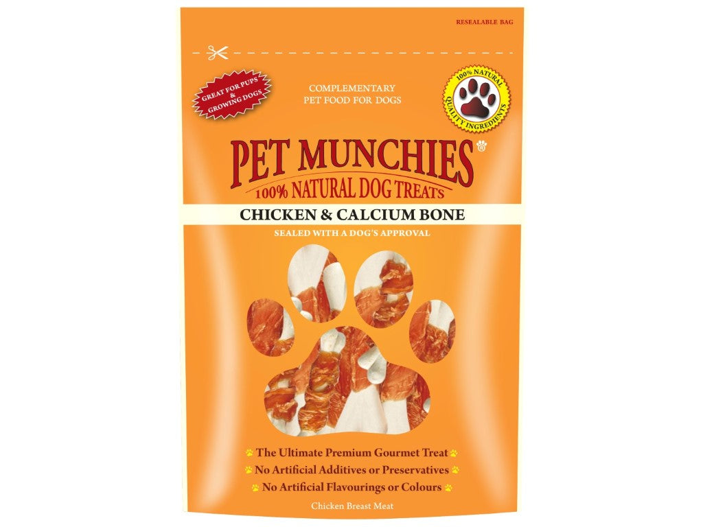 PET MUNCHIES CHICKEN & CALCIUM BONE 100G