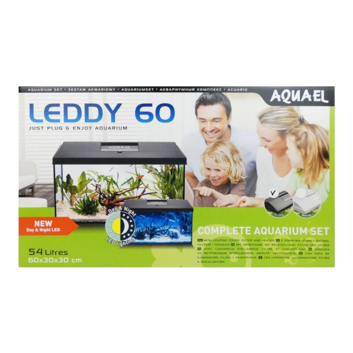 LEDDY BLACK TROPICAL AQUARIUM 60CM 54LT