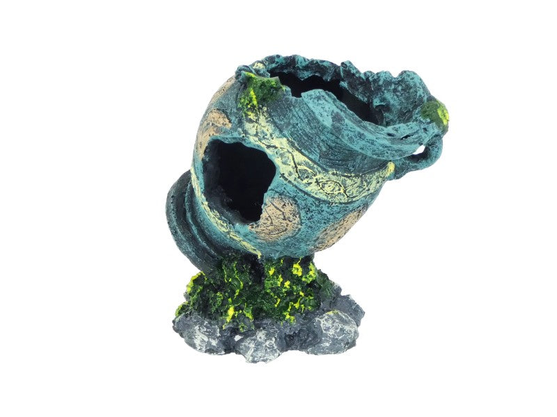ROMAN BLUE VASE SMASHED 10CM