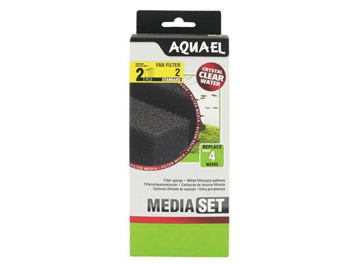 AQUAEL FAN 2 PLUS MEDIA SPONGE SET (2PC)