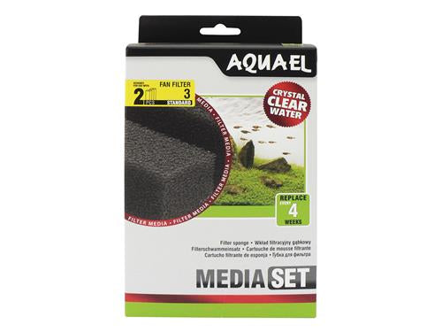 AQUAEL FAN 3 PLUS MEDIA SPONGE SET (2PC)