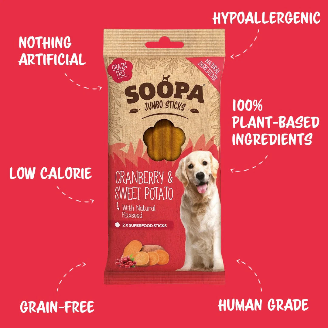 Cranberry & Sweet Potato Jumbo Dental Stick