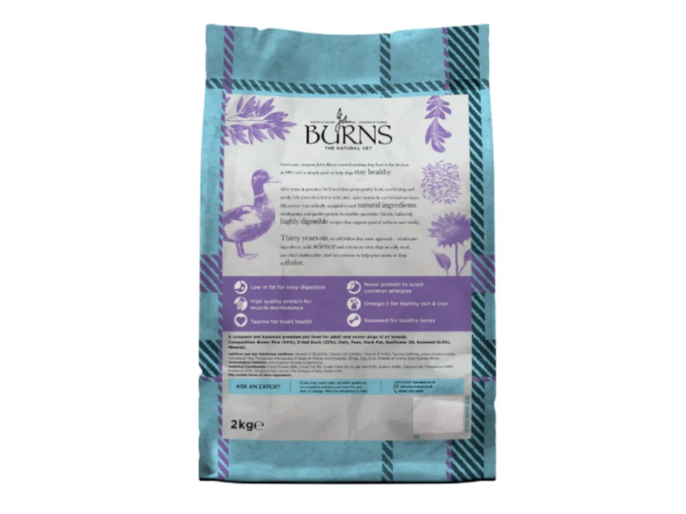 Burns Sensitive Duck and Brown Rice 2kg