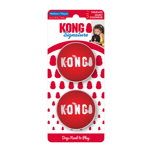 Kong Signature Balls Med 2 Pack