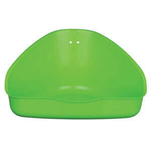 Corner litter tray